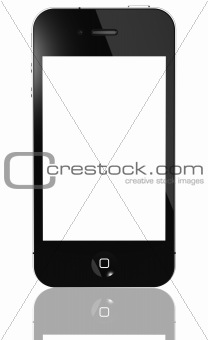 new Smartphone on white background