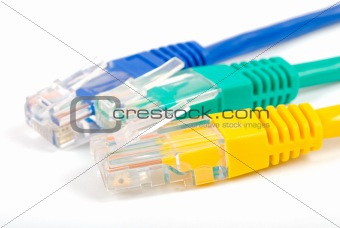 Network Cables isolated on white