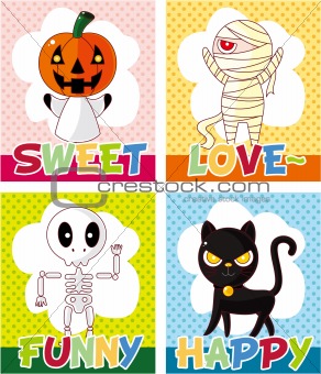 Cartoon Halloween card