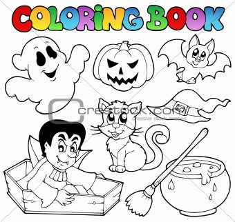 Coloring book Halloween cartoons 1