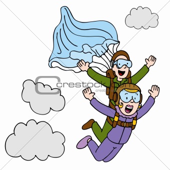 Tandem Sky Diving Woman