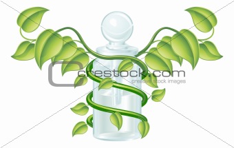 Natural caduceus bottle concept