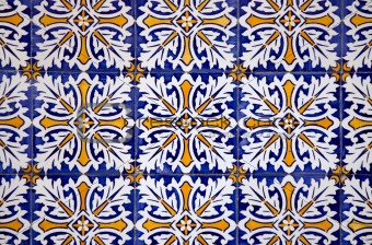 Traditional Portuguese glazed tiles