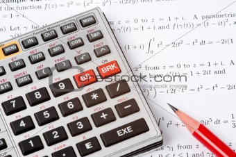 Scientific Calculator Next to Maths