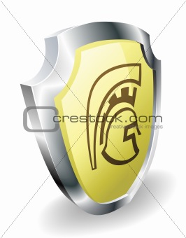 Spartan helmet shield security concept
