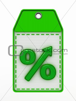  green sign of percent