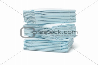 Blue folded tissue papers
