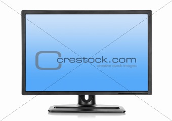 Liquid-crystal display on a white background