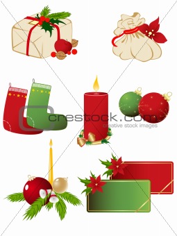 set of vector Christmas icons