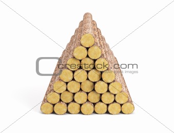 stack of pine logs