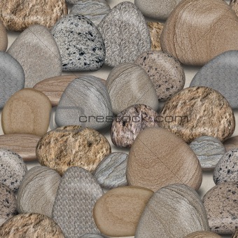 Pebble Rocks Seamless Tile Background
