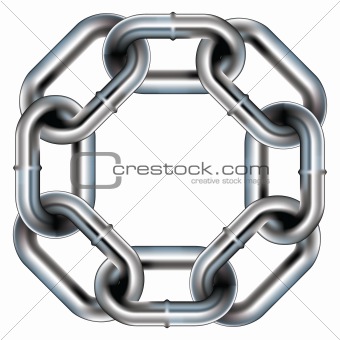 Chain link border rounded