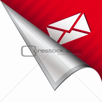 Mail icon on peeling corner tab