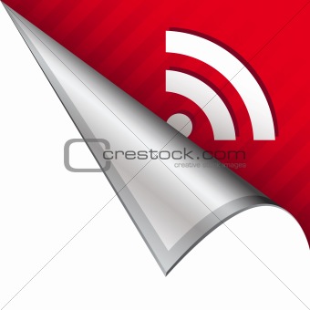 RSS icon on peeling corner tab