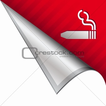 Cigar icon on peeling corner tab