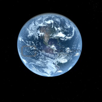 3d Earth Model with black background
