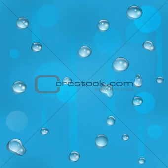 Seamless tiling water drops on glass background