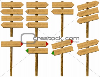 Set wooden signs
