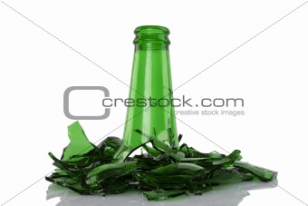 broken green bottle