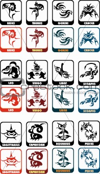 zodiac sign vector set