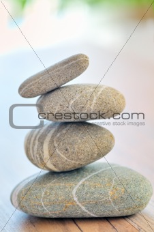 a pile of pebbles isolated