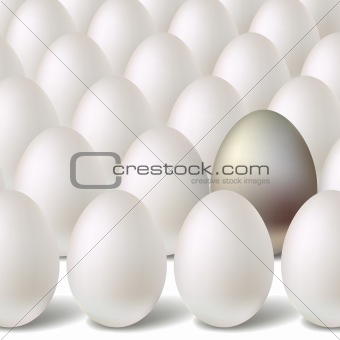Silver vector egg concept