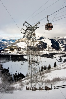 Gondola in Swiss Alps