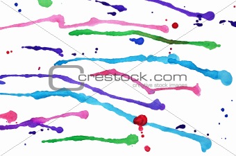 Abstract colorful watercolor blots