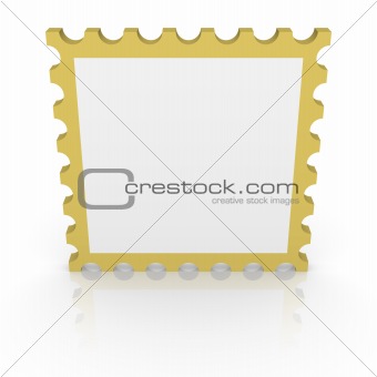 Blank 3d postage stamp