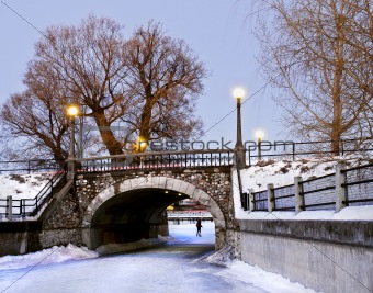 Winter Stone Bridge