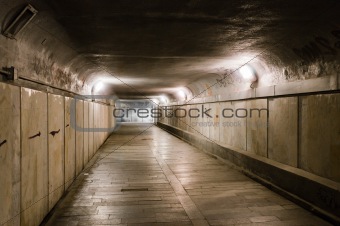 Old abandoned underground tunnel
