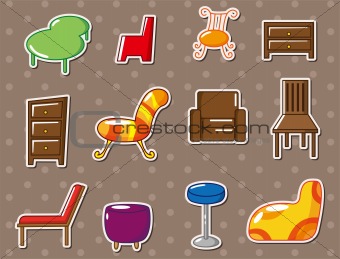 cartoon furniture stickers