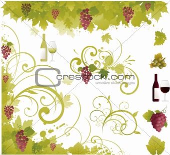 Wine decorative elements