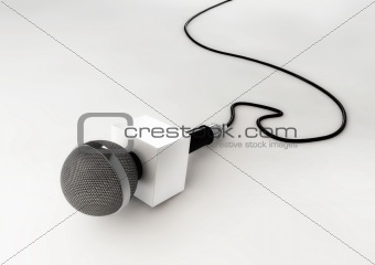 Realistic 3d News Broadcast Microphone