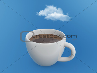 coffee cup and cloud