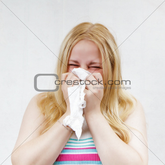 handkerchief blonde girl
