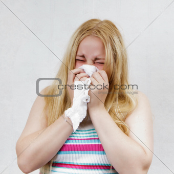 handkerchief blonde girl