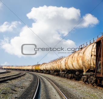 old rusty train wagons