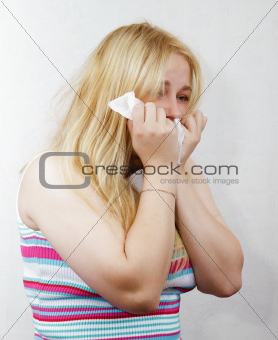 cold blonde girl with the handkerchief