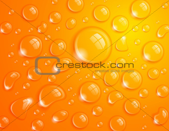 Orange Water Drops