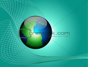 vector globe cyber effect abstract background