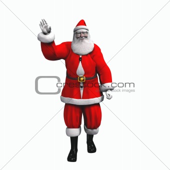 Santa Waving - Isolated