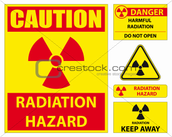 Radiation hazard signs