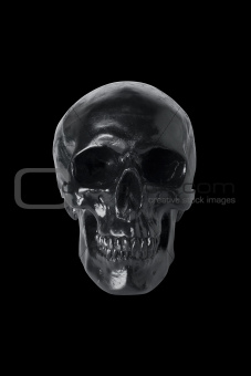 Black skull isolated