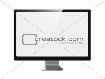 Modern Widescreen Lcd Monitor Isolated on White