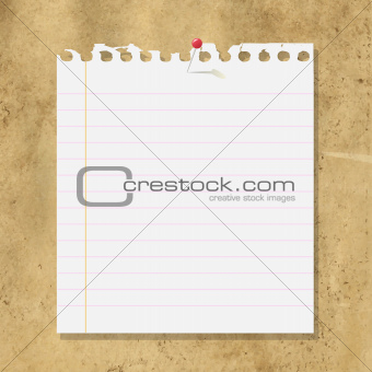 Blank Note Paper On Cardboard Background