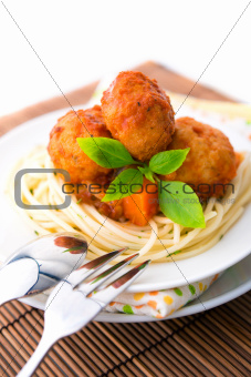 Spaghetti and meat ball