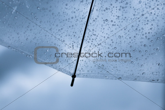 Transparent Umbrella with raindrop