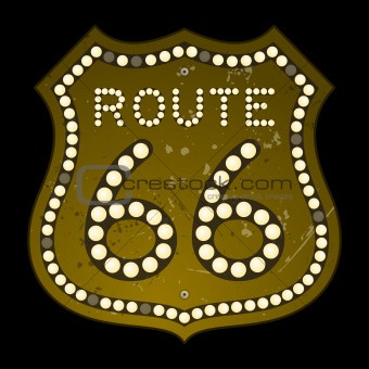 Illuminated Route 66 Sign