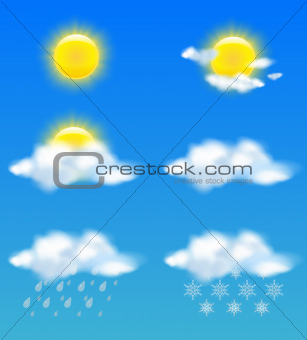 Weather icons set for print and web use